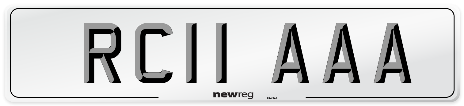 RC11 AAA Number Plate from New Reg